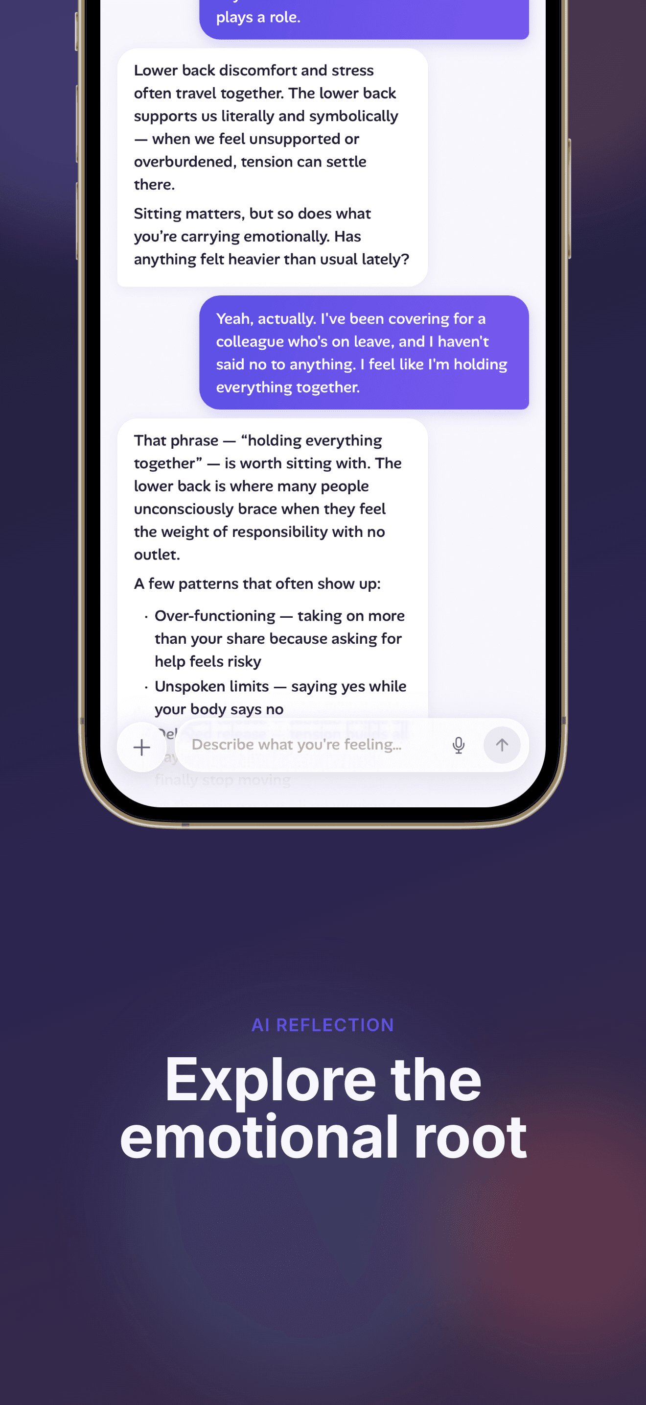 Emotionly guided reflection conversation