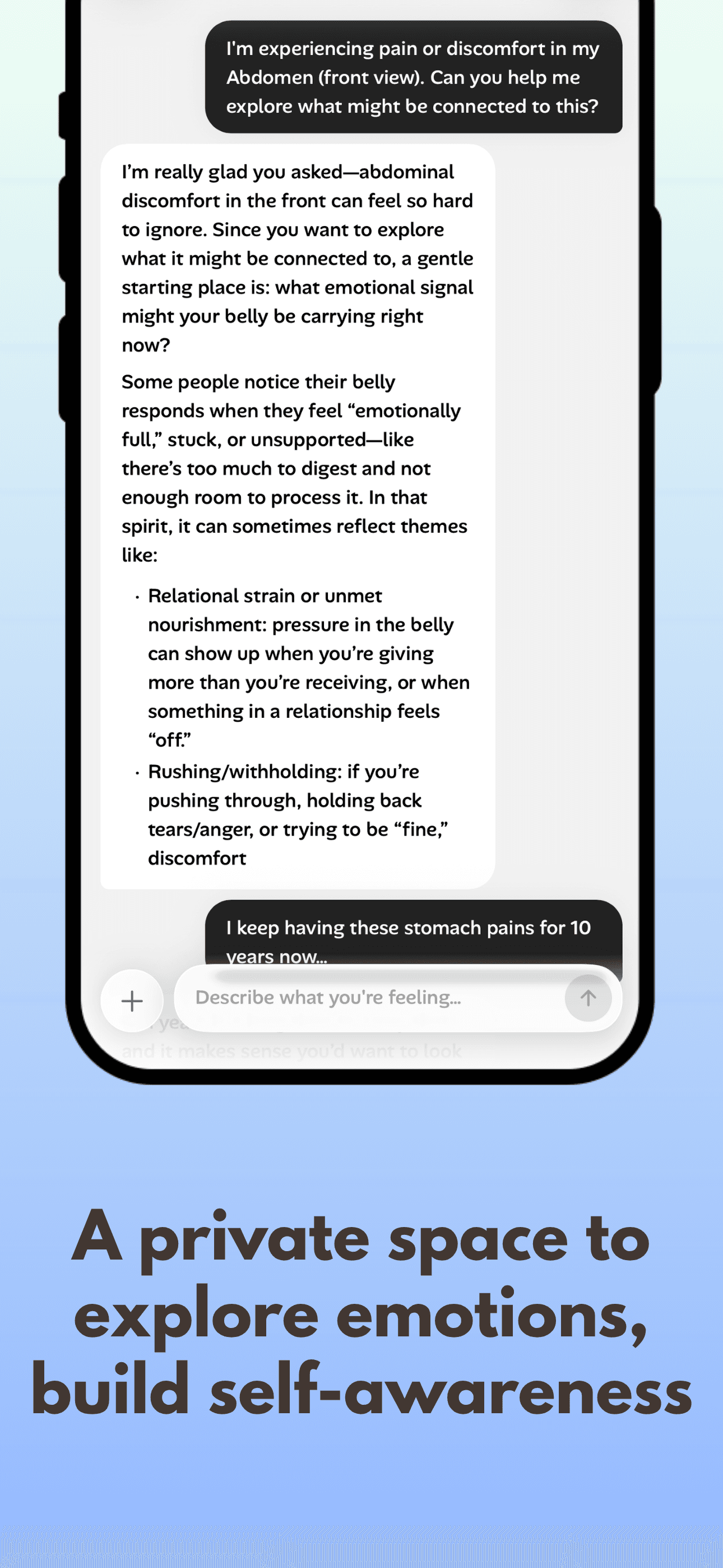 Emotionly app settings and privacy controls